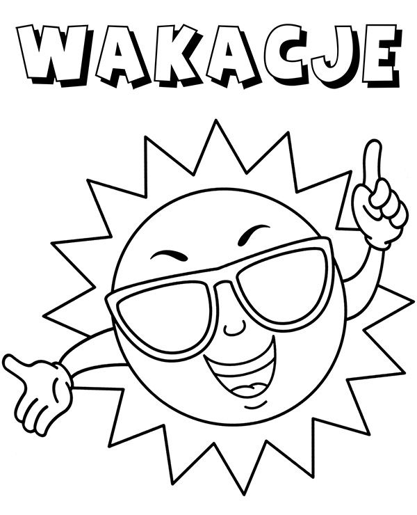 wakacje kolorowanki